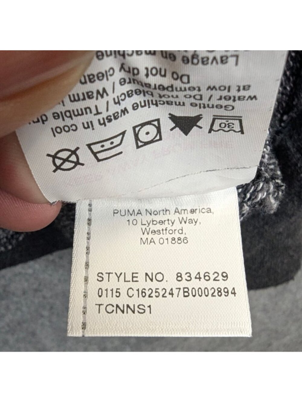 Puma Womens XL Jacket Charcoal Gray Full Zip w Textured Collar Logo Sweatshirt - Picture 8 of 11